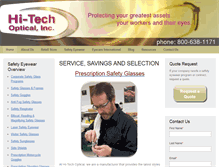 Tablet Screenshot of hi-techoptical.com